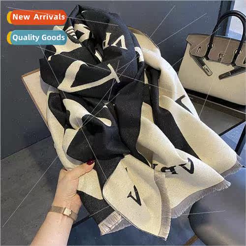 Alphabet flowers scarf fall and winter new wind advanced sen
