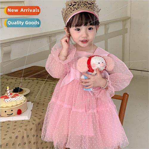 Girls dress spring and fall new 适用eign childrens fashion p