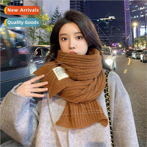 New knitted deer plush fashion cloth label scarf men and wom