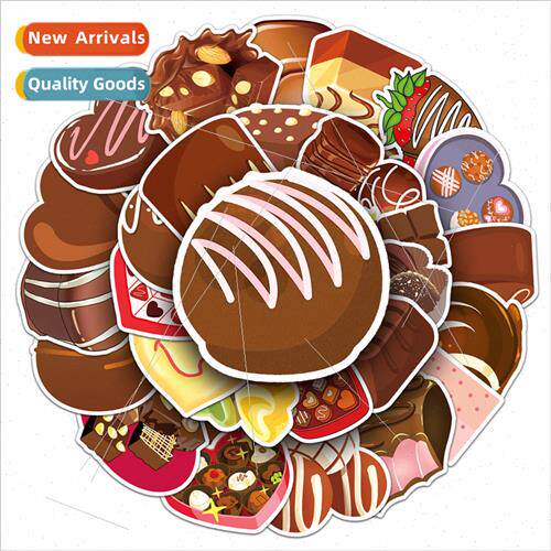 50 chocolate cartoon food stickers cute waterproof waterproo