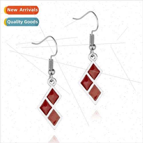 Movie and TV s Suicide Squad earrings Diamond pendant Movie