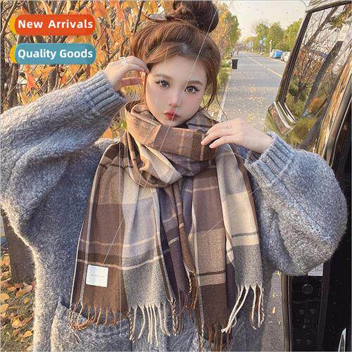 Fashion tassel warm scarf female fall and winter Korea wild