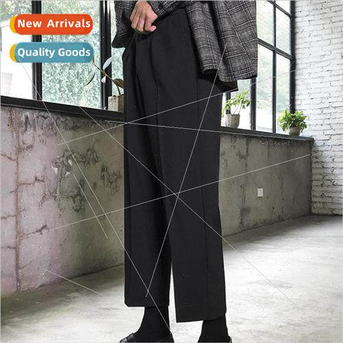 ins straight casual pants Korean mens nine-minute pants work