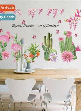 HM92027 cactus greenery animals and flowers wall stickers Sc