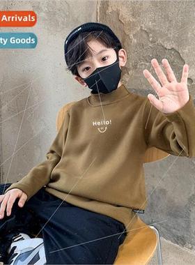 Boys mid-collar bottoming shirt fall and winter  de down bot