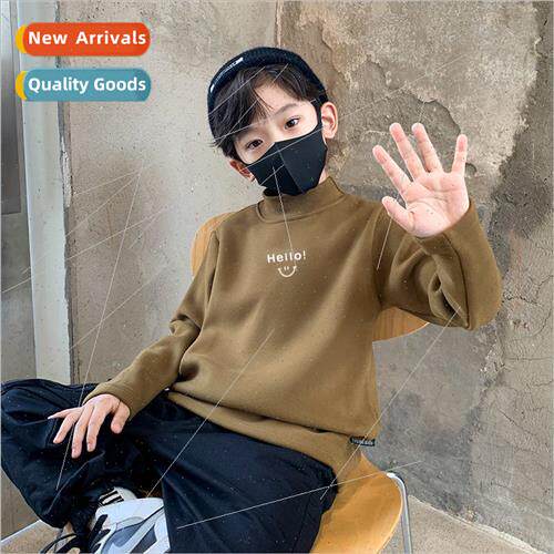 Boys mid-collar bottoming shirt fall and winter  de down bot