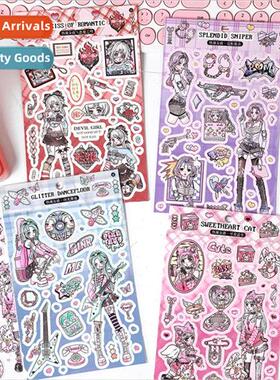 Hot girl series stickers cartoon anime girl dress up handboo