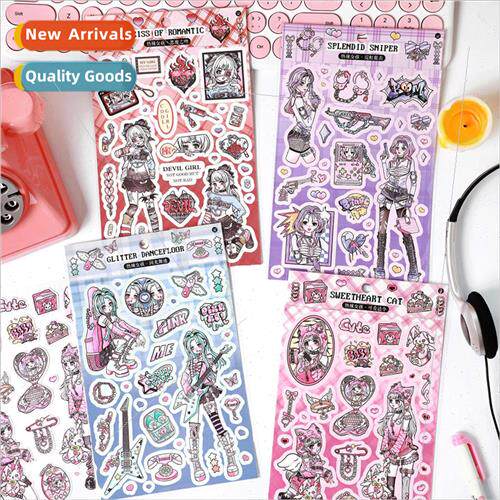 Hot girl series stickers cartoon anime girl dress up handboo