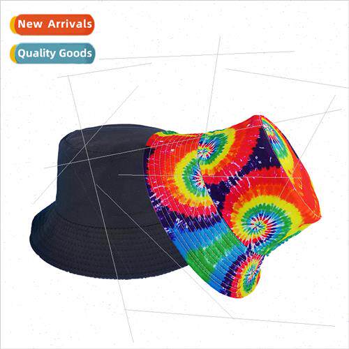 Colorful Printed Tie-Dye Fishermans Hat Outdoor Sunscreen Bu