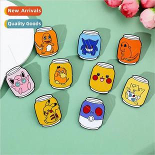Pokémon metal badge Japanese shape anime can Pokém cartoon