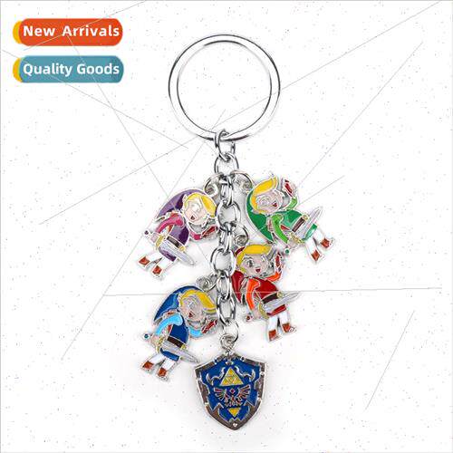 Zelda The Legend of Zelda Keychain nk Shield Colorful Drip O