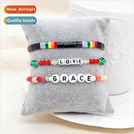 New spring and summer rainbow  tila rice beads xoxo crystal