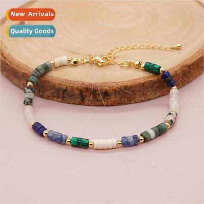 Bohemia new retro ethnic  cylindrical semi-precious stone co