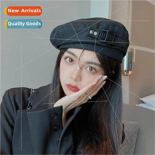 terary retro fall and winter hat girls simple fashion niche