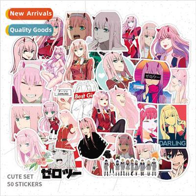 50 new FranXX Japanese comic graffiti stickers water removab