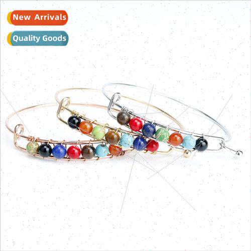 CHAKRAm Agate Bracelet DIY Colorful Stone Bracelet Bangle Ex