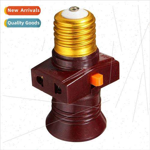 E27 Double Screw Switch Lamp Base Rokou Split Lamp Base with
