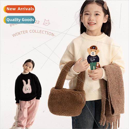 2023 Autumn and Winter New Childrens Cute Rabbit Bear Sweate