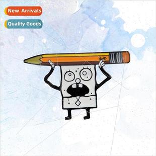 Pin New Pencil Sponge Badge Alloy