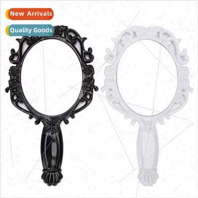 butterfly retro makeup mirror  round three-dimensional relie