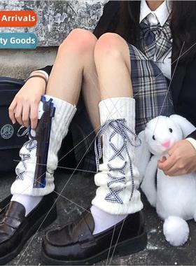 Autumn and winter warm ribbons knitted stacked socks sets Ja