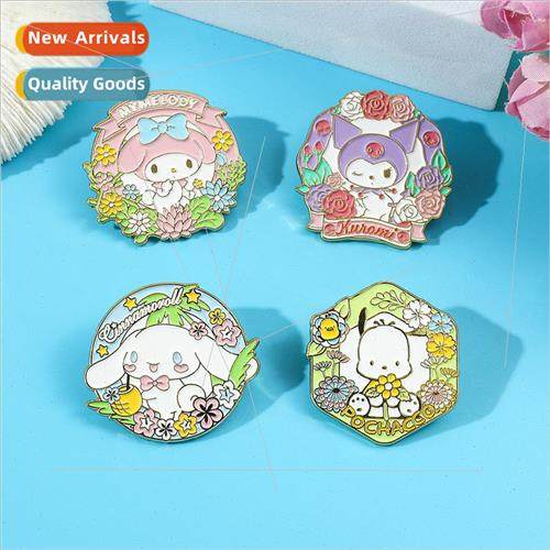 Japanese cute soft cute Kuromi brooch Sanrio library metal b