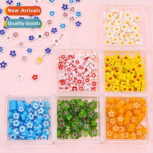 6mm uli thousand flowers flat plum blossom beads loose beads