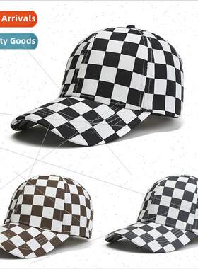 Japan and Korea spring and summer new black and white checke