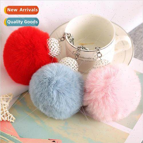 Otter rabbit fur ball plush ball diy jewelry material bags c