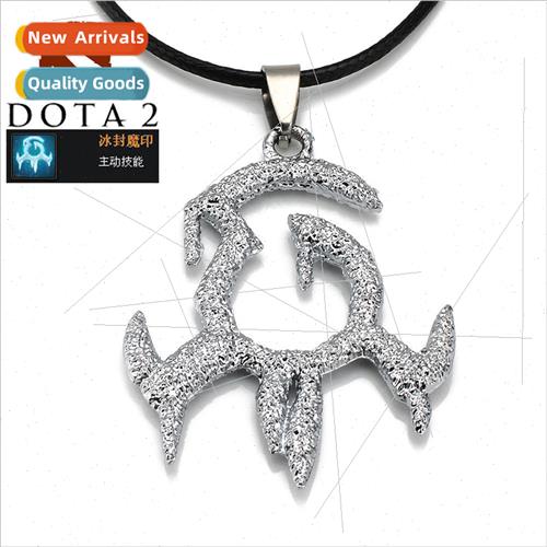 Anime game  jewelry dota2 ice magic seal logo alloy necklace