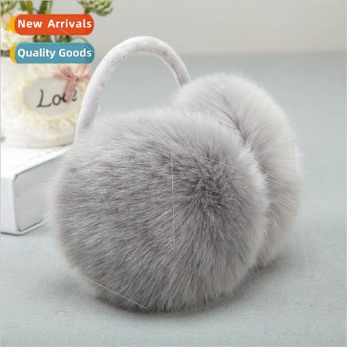 Winter multi-color warm cute back wearing faux fur ear muffs