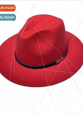 Autumn and winter hats Ladies new tweed bowler hat solid col