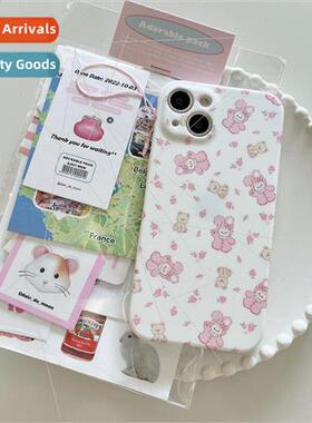 Small fresh flowers strawberry bear 适用 13/12ProMax girl iP