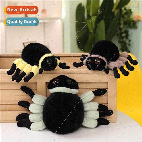 mulation spider plush toy doll creative black spider neat do
