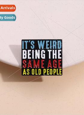 Creative English Brooch Same as seniors Letters Lacquer Clot