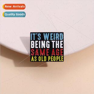 Creative English Brooch Same as seniors Letters Lacquer Clot