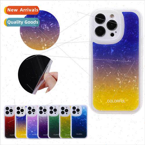 New gradient shell pattern iphone14 phone case tpu soft case