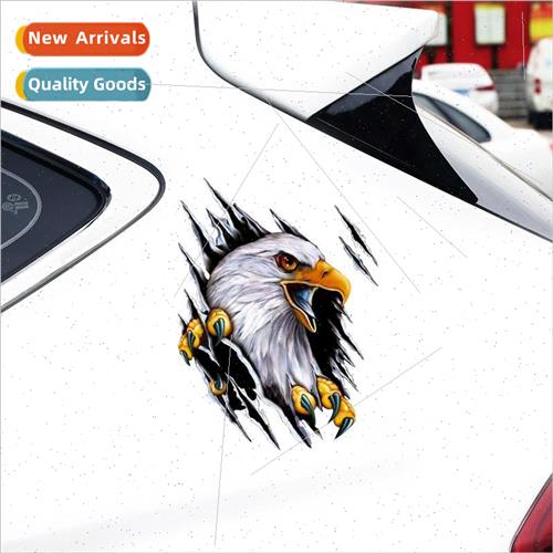 Torn eagle 3d car stickers scratches masking cartoon creativ