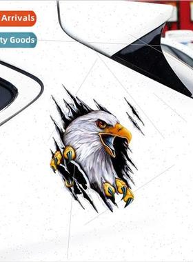 Torn eagle 3d car stickers scratches masking cartoon creativ