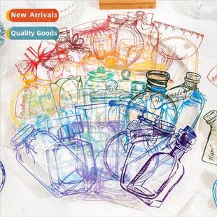 rainbow jar jars sticker hand glass pack colorful PET series