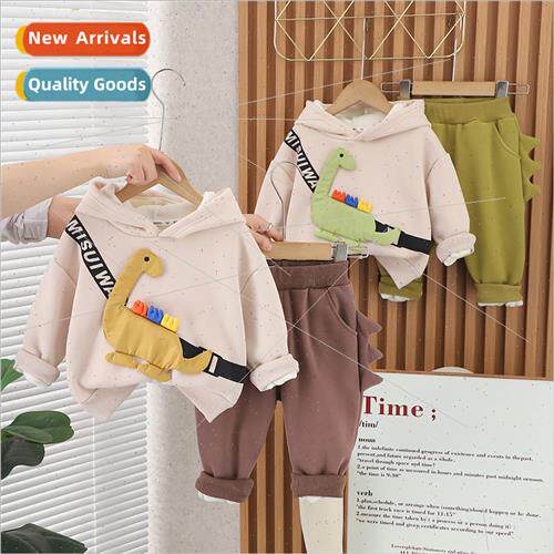 2023 winter new childrens cartoon two-piece Korean cap bucke