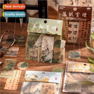 pack sticker ancient calligraphy paintin Japanese and paper
