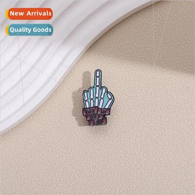Strange skull vertical middle finger modeling personality ve