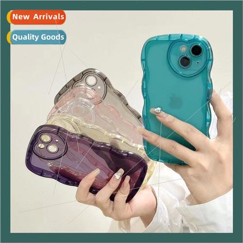 Summer Simple Transparent Candy Case 适用 iPhone 15 Wave Pat