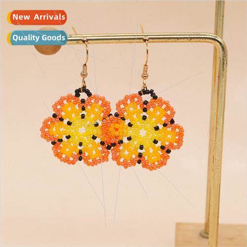 ins  handmade beaded flower earrings simple bohemian  MGB gl