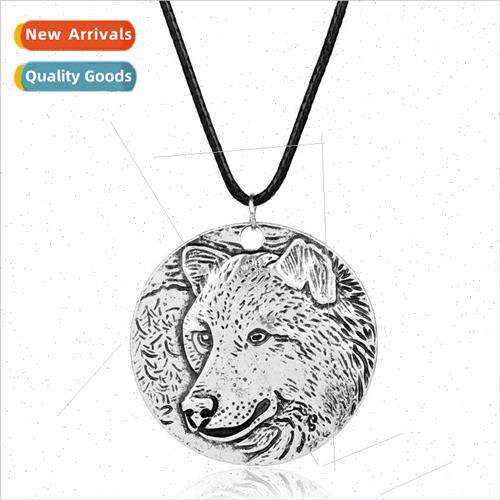 Norwegian Nordic Pirate Wolf Head Necklace Viking Possession