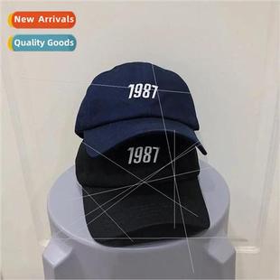 letters embroidered duck Hong cap 1987 tongue children Kong