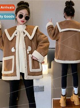 Girls fall and winter jacket 2023 new 适用eign- female older