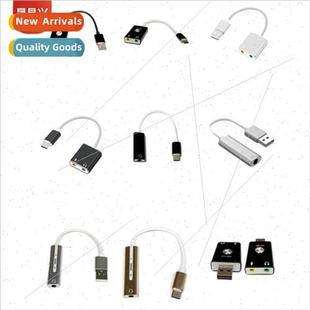 card 7.1 3.5mm computer single usb sound alloy USB aluminum