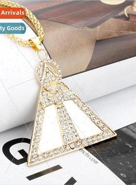 New Egyptian ankh key cross necklace pyramid with rhinestone